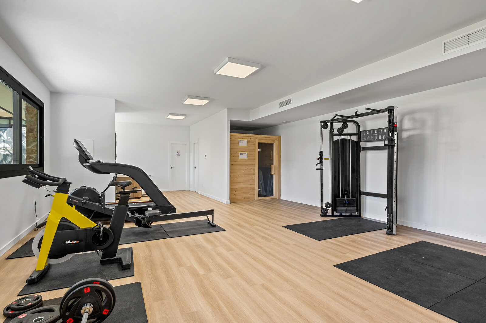 Fitnessruimte en sauna